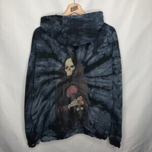 Kanye West Wes Lang Yeezy Season Grim Reaper Yeezus Tie Dye Tour Merch Hoodie XL